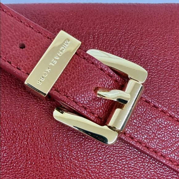 Michael Kors Cherry Red Leather Crossbody Bag. 10x8 in. Like New! - Picture 2 of 16